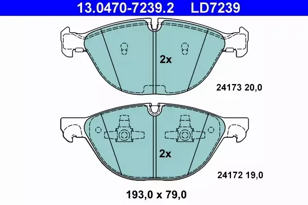 ATE CERAMIC KLOCKI HAMULCOWE PRZÓD BMW X5 (E70) 