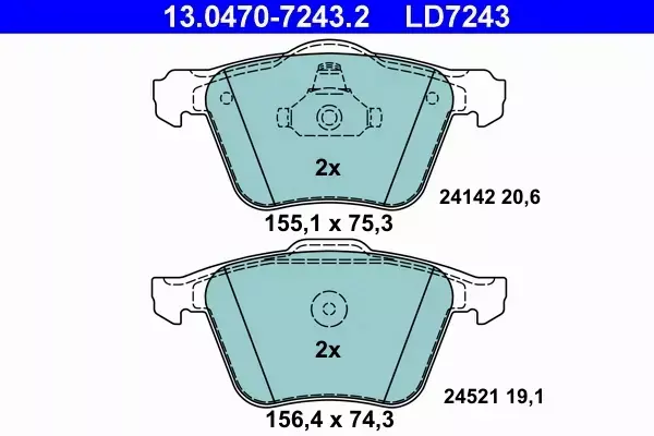 ATE CERAMIC KLOCKI P VOLVO S60 II S80 II V60 XC70 