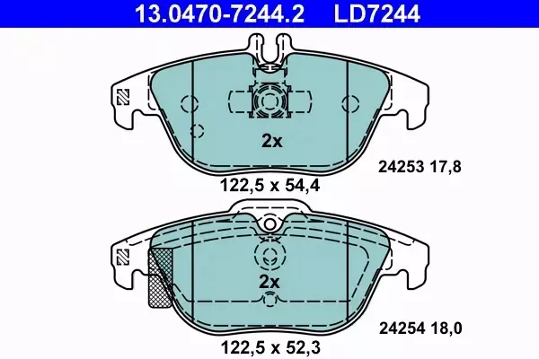 ATE CERAMIC KLOCKI TYŁ MERCEDES C W204 S204 E C207 