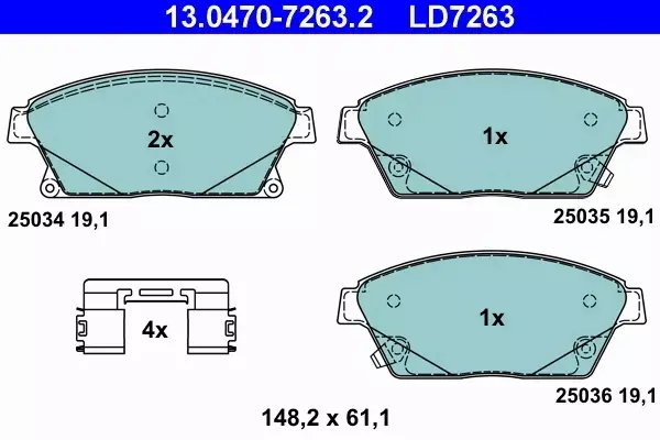 ATE CERAMIC KLOCKI HAMULCOWE PRZÓD ORLANDO (J309) 