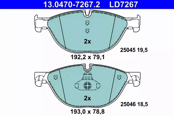 ATE KLOCKI HAMULCOWE CERAMIC 13.0470-7267.2 