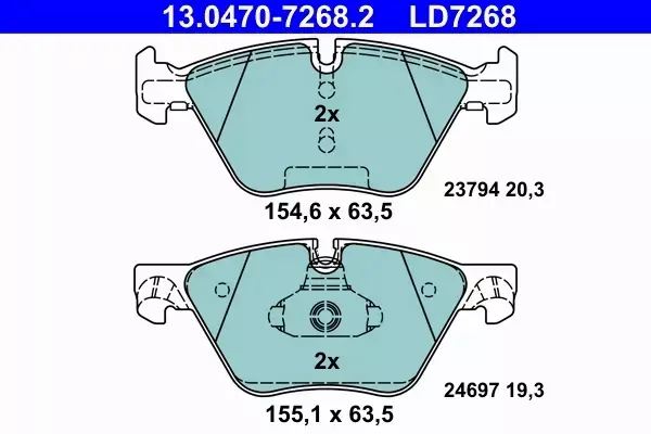 ATE CERAMIC KLOCKI HAMULCOWE 13.0470-7268.2 