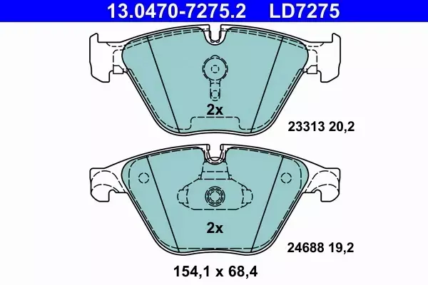 ATE CERAMIC KLOCKI HAMULCOWE PRZÓD 5 (F10, F18) 