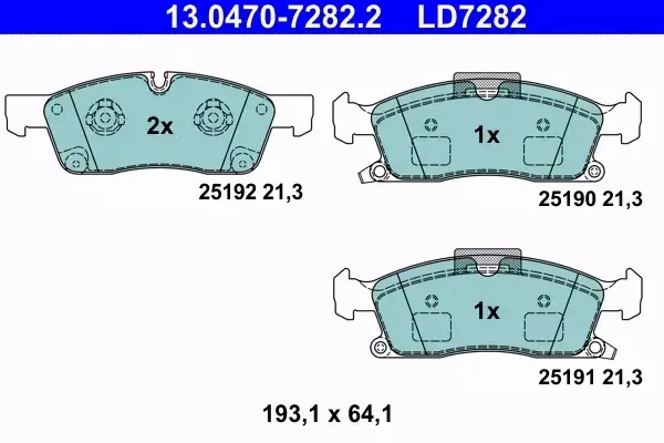 ATE CERAMIC KLOCKI HAMULCOWE PRZÓD GRAND CHEROKEE IV (WK, WK2) 