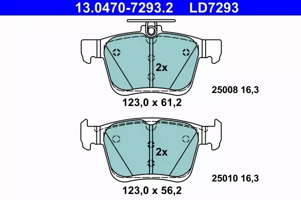 ATE TARCZE+KLOCKI TYŁ VW GOLF VII TOURAN 5T 272MM 