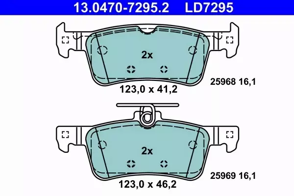 ATE CERAMIC KLOCKI HAMULCOWE TYŁ PEUGEOT 308 II 