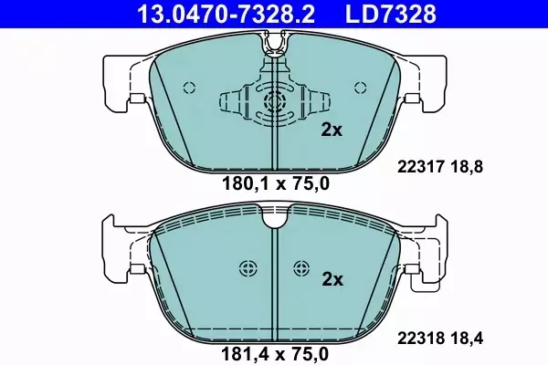 ATE KLOCKI HAMULCOWE 13.0470-7328.2 