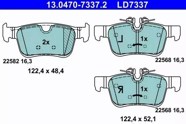 ATE KLOCKI HAMULCOWE 13.0470-7337.2 