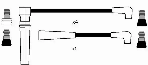 PRZEWODY ZAPŁONOWE KABLE ESPERO NEXIA 1.5 16V NGK 