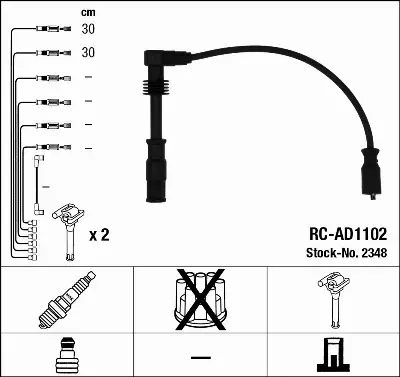 NGK PRZEWODY ZAPŁONOWE AUDI A4 B5 A6 C4 C5 1.8 