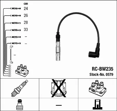 PRZEWODY ZAPŁONOWE KABLE BWM 3 E36 E46 1.6 1.8 NGK 