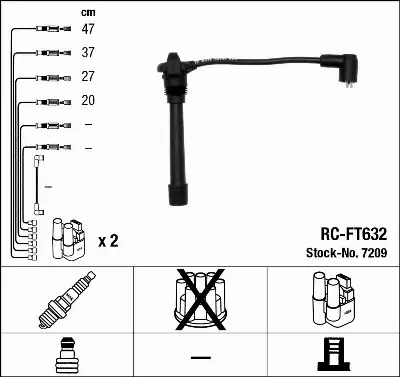 NGK PRZEWODY ZAPŁONOWE 7209 