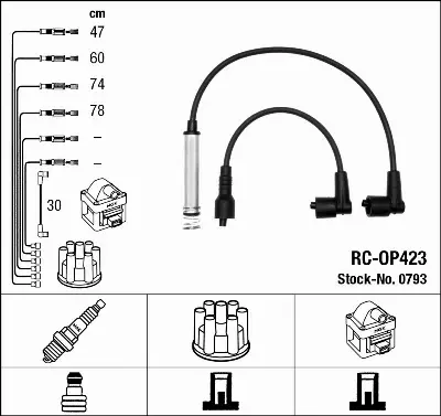 NGK PRZEWODY ZAPŁONOWE 0793 