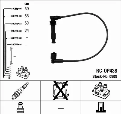 NGK PRZEWODY + ŚWIECE OPEL CORSA B 1.4 1.6 16V 