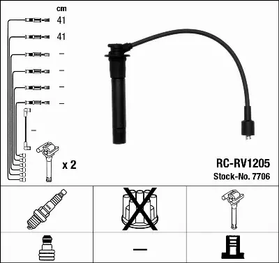 NGK PRZEWODY ZAPŁONOWE 7706 