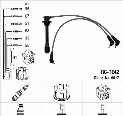 NGK PRZEWODY ZAPŁONOWE 9617 
