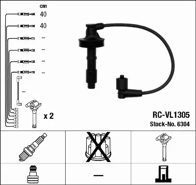 NGK PRZEWODY ZAPŁONOWE VOLVO S40 V40 1.8 2.0 2.0T 