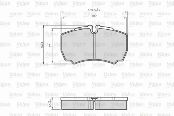 VALEO KLOCKI HAMULCOWE 872123 