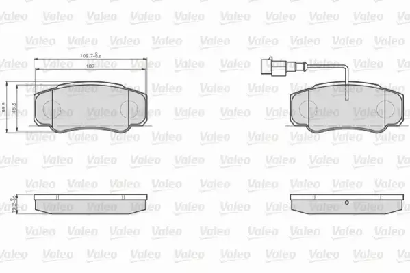 VALEO KLOCKI HAMULCOWE 872921 