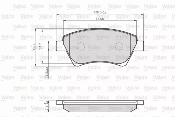 VALEO KLOCKI HAMULCOWE 872930 