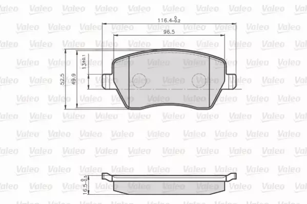 VALEO KLOCKI HAMULCOWE 872973 