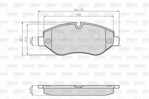 VALEO KLOCKI HAMULCOWE 872192 