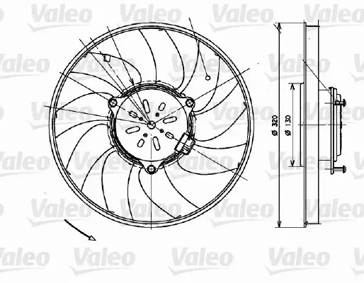 VALEO WENTYLATOR CHŁODNICY 696082 