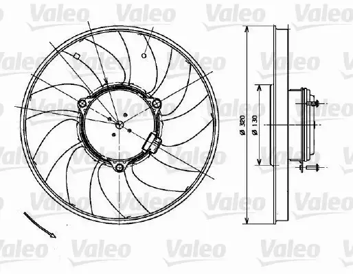 VALEO WENTYLATOR CHŁODNICY 696083 