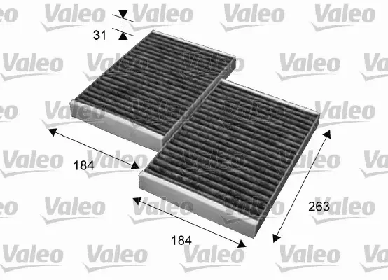 VALEO FILTR KABINOWY Z WĘGLEM MERCEDES W204 W221 