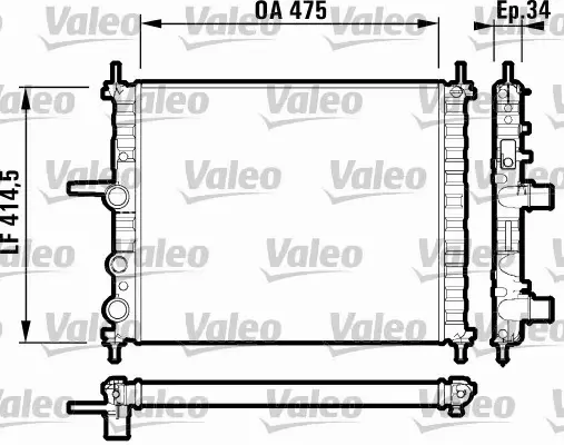 VALEO CHŁODNICA WODY 732557 