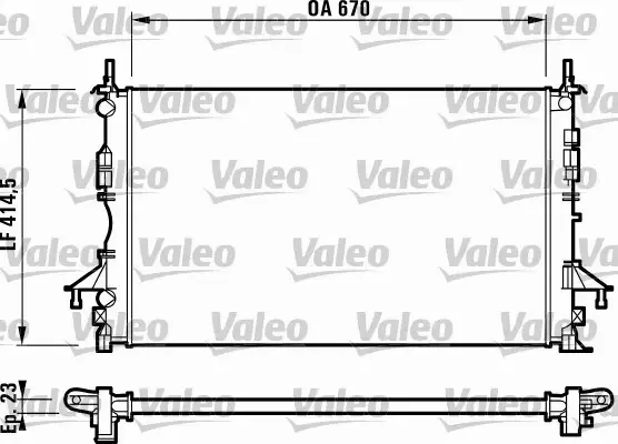 VALEO CHŁODNICA WODY 732827 