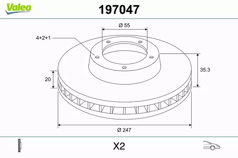 VALEO TARCZA HAMULCOWA 197047 