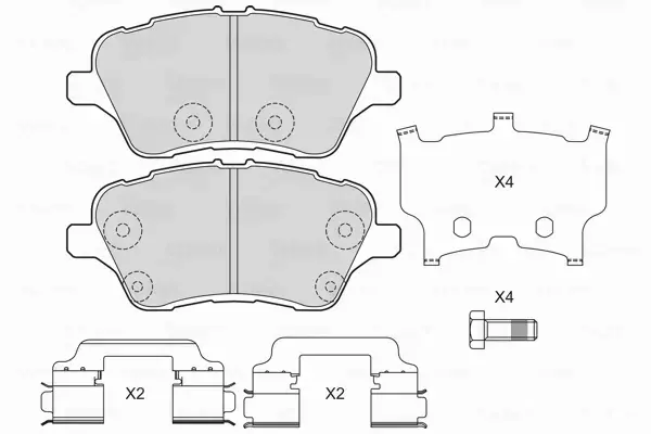 VALEO KLOCKI HAMULCOWE 601703 