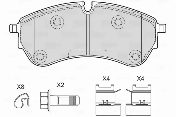 VALEO KLOCKI HAMULCOWE 601762 