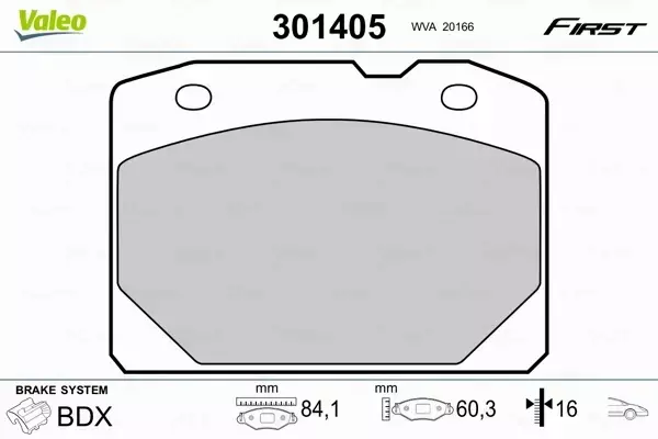 VALEO KLOCKI HAMULCOWE FIRST 301405 