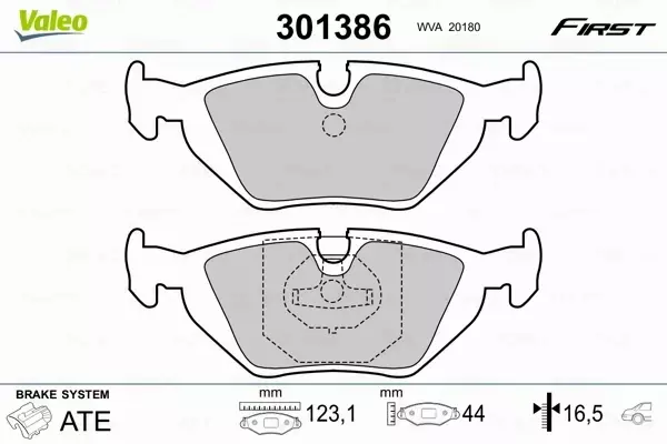 VALEO KLOCKI HAMULCOWE 301386 