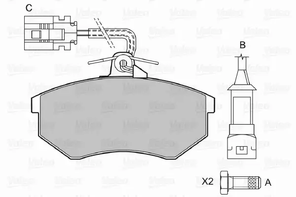 VALEO KLOCKI HAMULCOWE 598017 