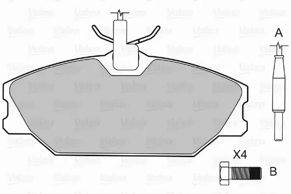 VALEO KLOCKI HAMULCOWE 598473 