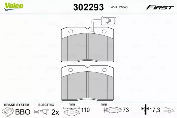 VALEO KLOCKI HAMULCOWE 302293 