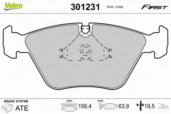 VALEO KLOCKI HAMULCOWE 301231 