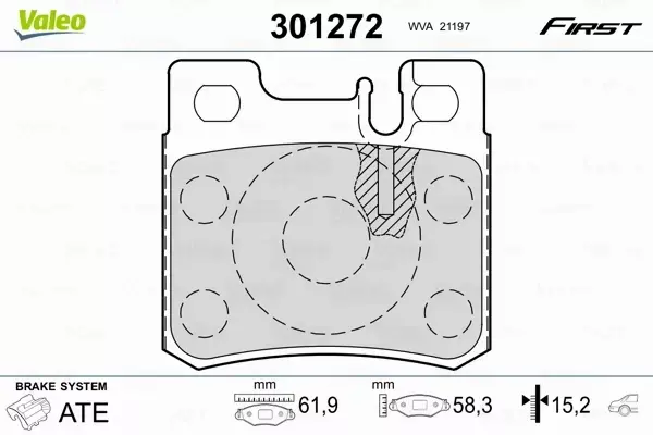 VALEO KLOCKI HAMULCOWE 301272 