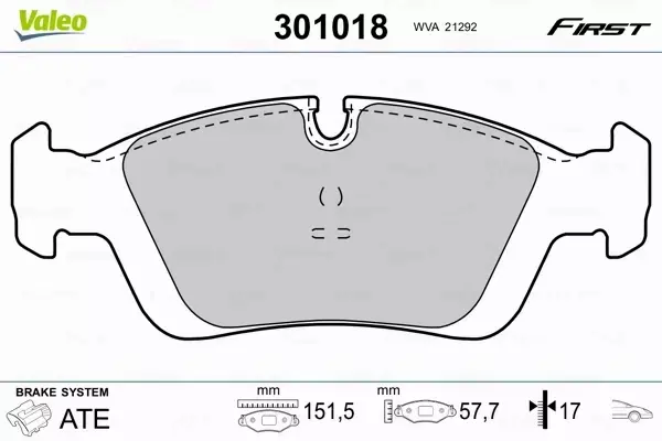 VALEO KLOCKI HAMULCOWE 301018 