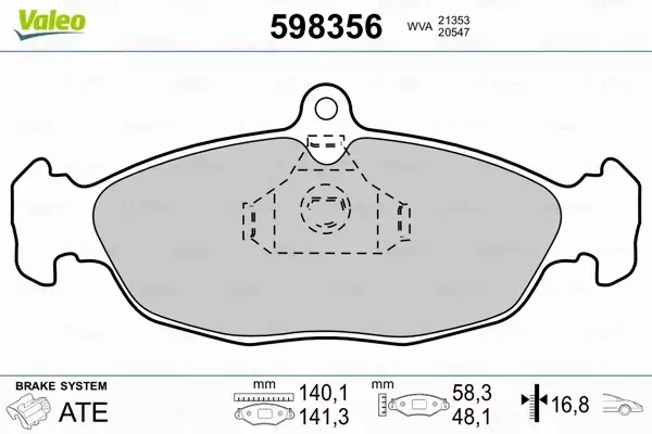 VALEO KLOCKI HAMULCOWE 598356 