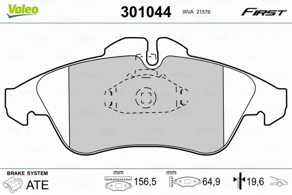 VALEO KLOCKI HAMULCOWE FIRST 301044 