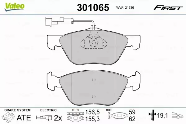 VALEO KLOCKI HAMULCOWE FIRST 301065 