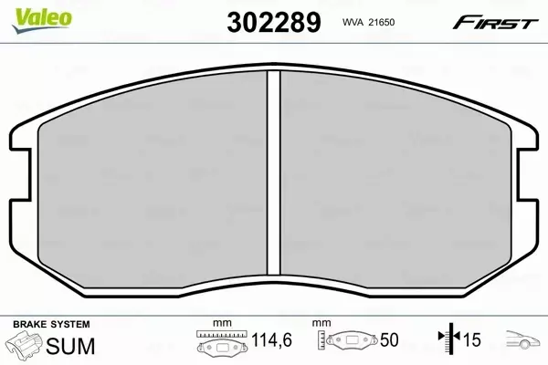 VALEO KLOCKI HAMULCOWE 302289 