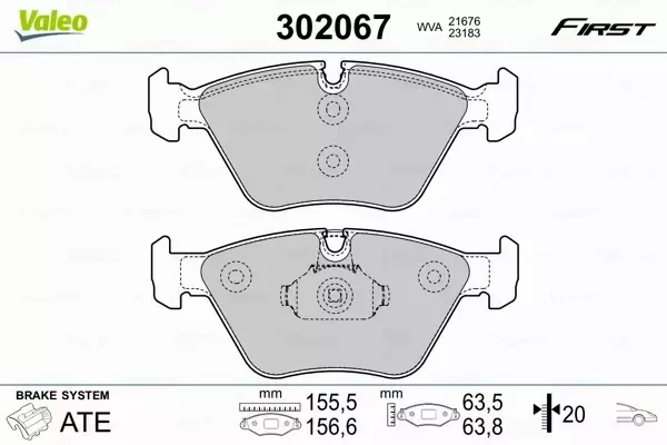 VALEO KLOCKI HAMULCOWE 302067 