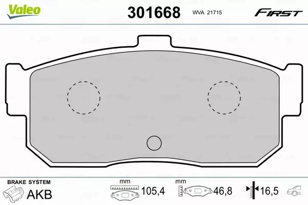 VALEO KLOCKI HAMULCOWE 301668 