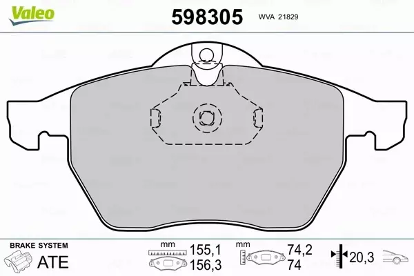 VALEO KLOCKI HAMULCOWE 598305 