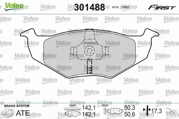 VALEO KLOCKI HAMULCOWE FIRST 301488 